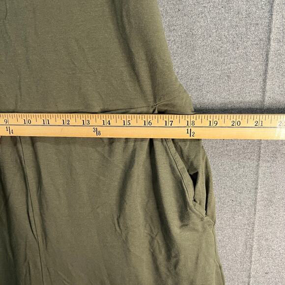 Encore by Idina Menzel Regular V-Neck Romper Size M Green Khaki - Picture 10 of 16